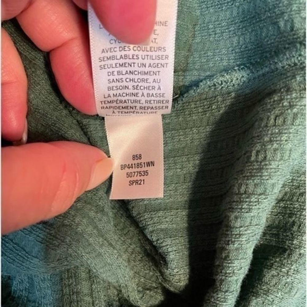Nordstrom Bp Long Sleeve Henley Crop Top Green 3X NWT - Picture 4 of 10